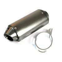 Pit Bike Grey CNC End Can 38mm Silencer