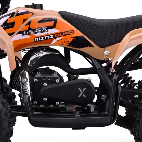 FunBikes Toxic 50cc Orange Kids Mini Petrol Quad Bike