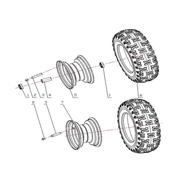 FunBikes 79CC FunKart Front Wheel With Tyre