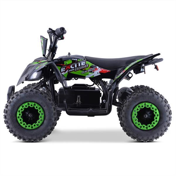 Excite 1000w Green Kids 2023 Premium Electric Mini Quad Bike