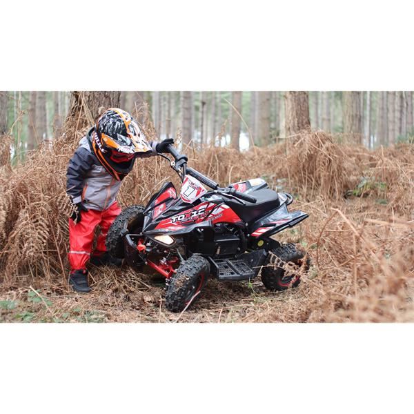 FunBikes Toxic 800w Black/Blue Kids Electric Mini Quad Bike V2