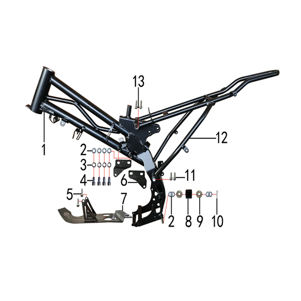 M2R KMX-R 125 Pit Bike Frame Sub Frame Fixing Lower Bolt