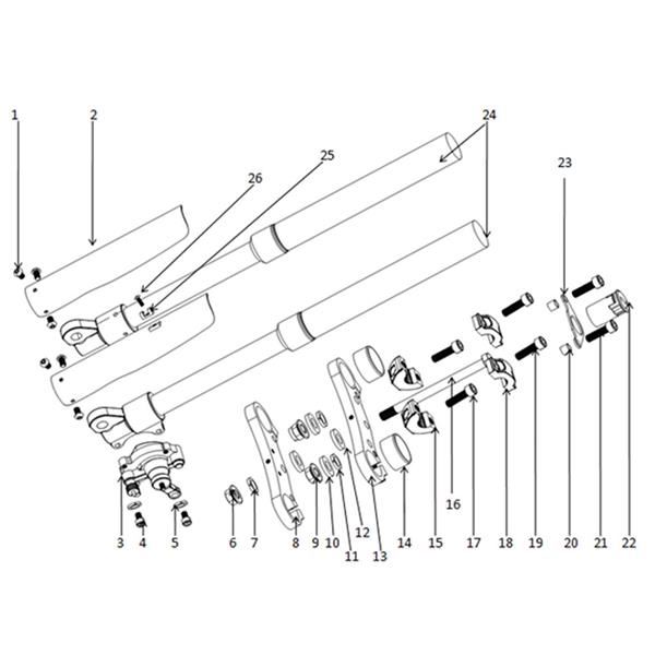 Funbikes MXR Dirt Bike Top Handlebar Clamps