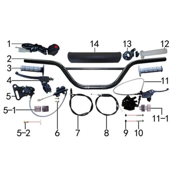 Pit Bike Bar Pad Sponge For Crossbar Handlebars