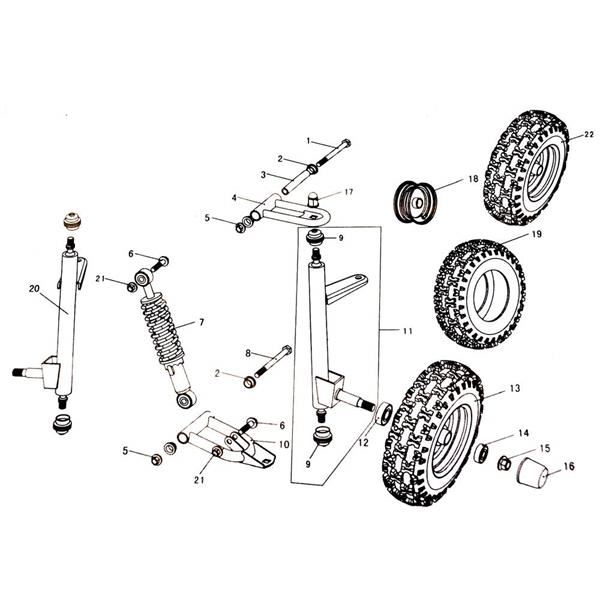 Funbikes GT80 Front Wheel Left - 6.100.309