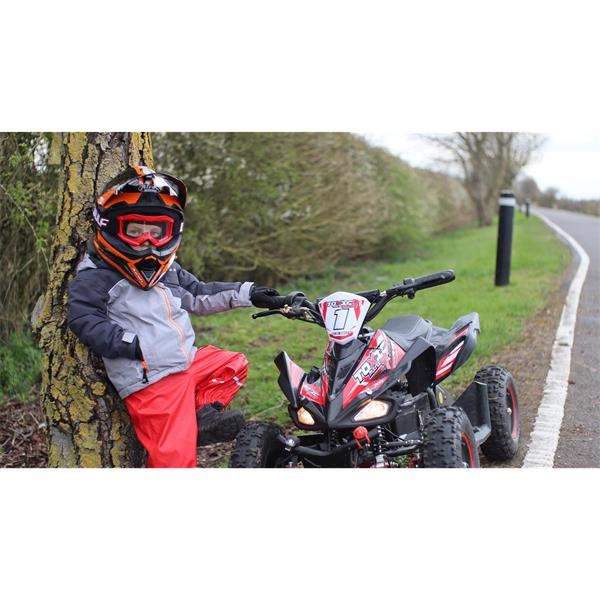 FunBikes Toxic 800w Black/White Kids Electric Mini Quad Bike V2