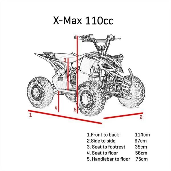 FunBikes X-Max Roughrider 110cc Petrol Blue Junior Quad Bike
