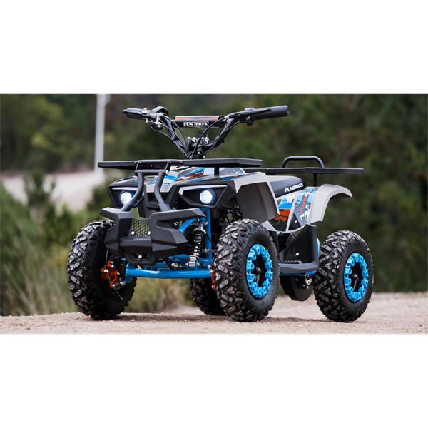 Funbikes Ranger 1000w Premium Nardo Grey Blue Kids Mini Electric Quad Bike