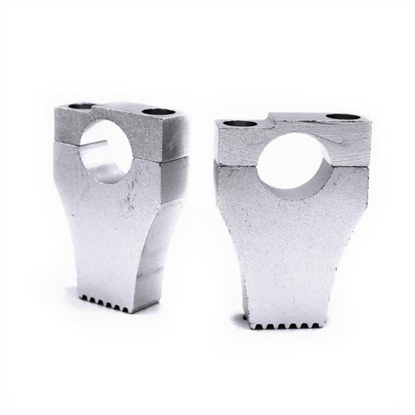 Pit Bike Silver Fat Bar Slotted Clamps 28mm