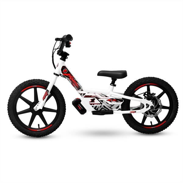 Amped A16 180w 18v 5.2ah Li White Kids Electric Balance Bike