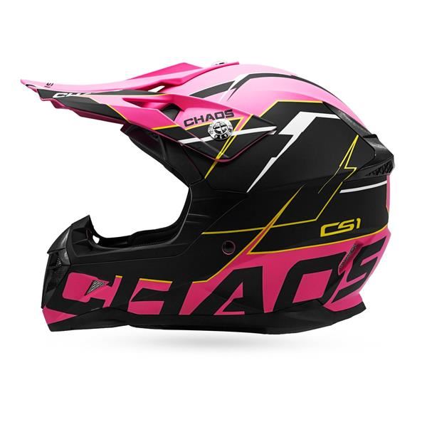 Chaos CS-1 Kids Motocross Crash Helmet Pink