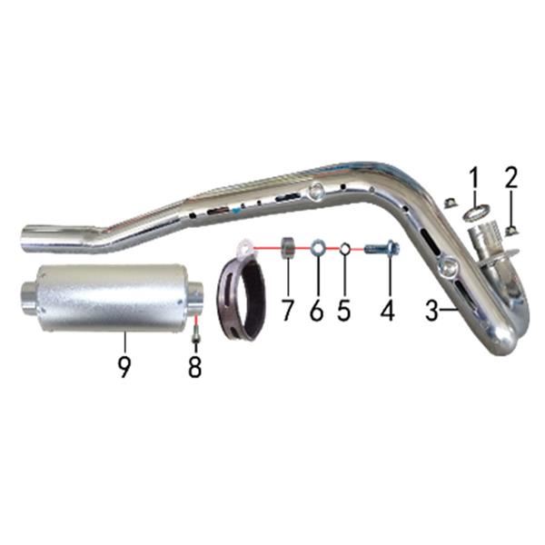 M2R KXF125 Rear Silencer Muffler Bracket Spring Washer