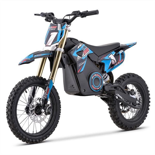 FunBikes MXR 1600w 48v Lithium Electric Motorbike 14/12 68cm Blue Kids Dirt Bike