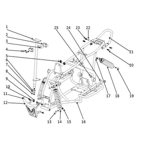 Funbikes T-Max Quad Bike Steering Column Frame Clamp Lock Nut