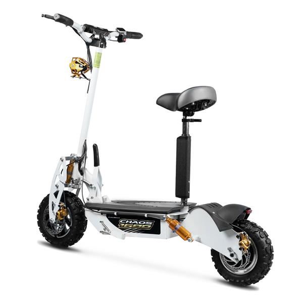 Chaos 1600w 48v SLA Hub Drive White Off Road Electric Scooter