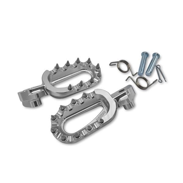 M2R RS-R 125cc/140cc Dirt Bike CNC Performance Foot Pegs Silver