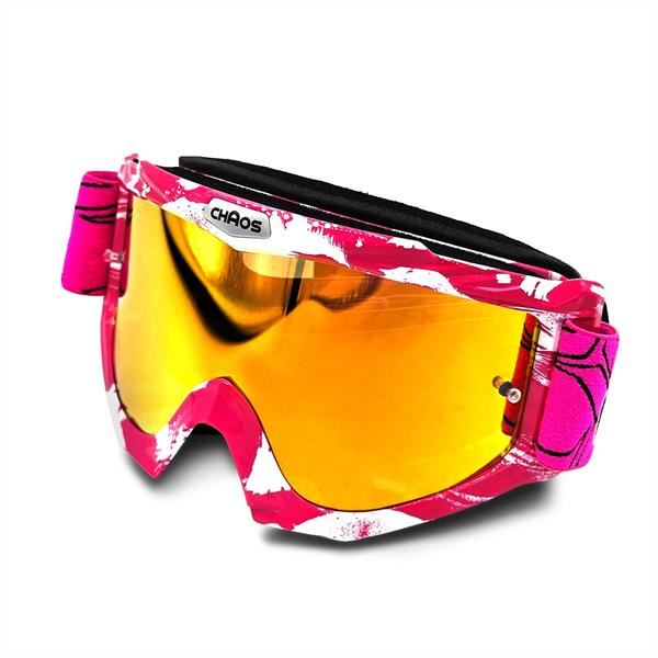 Chaos Kids MX Goggles Pink Black