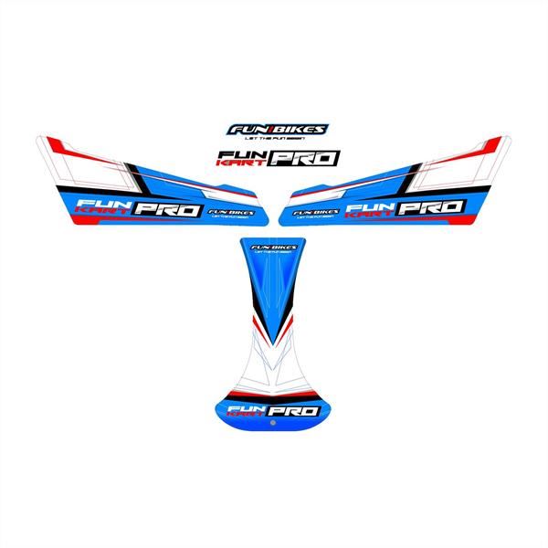 FunBikes FunKart Pro 98cc Petrol Go Kart Blue Sticker Kit