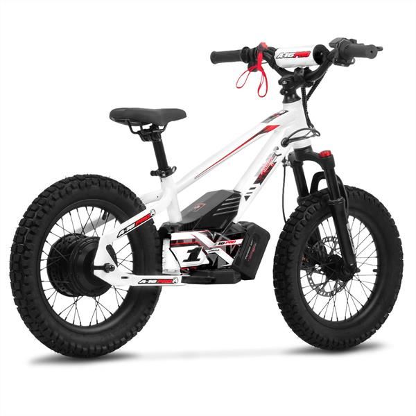 Amped A16 Pro 400w 36v 5ah Li White Kids Electric Balance Bike
