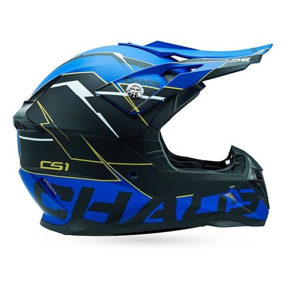 Chaos CS-1 Kids Motocross Crash Helmet Blue