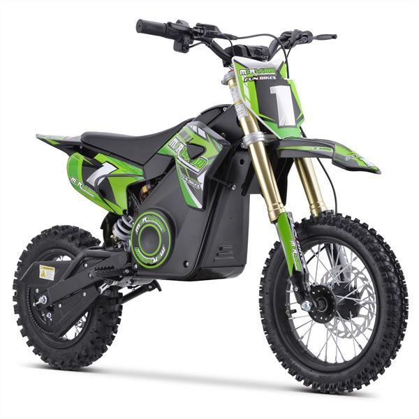 FunBikes MXR 1300w 48v Lithium Electric Motorbike 12/10 65cm Green Kids Dirt Bike