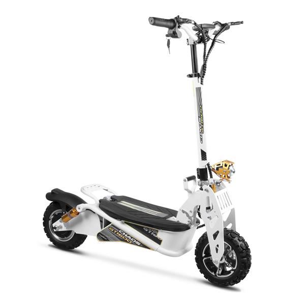 Chaos GT1600 Sport 48v 15.6ah Li Hub Drive White Off Road Electric Scooter