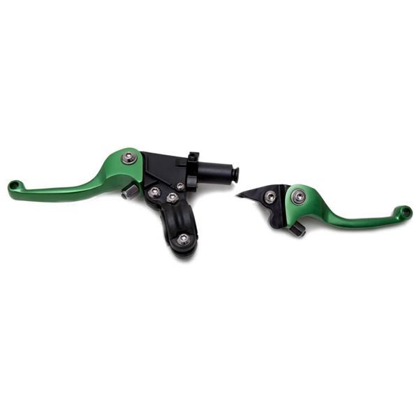 Pit Bike CNC Folding Levers Green