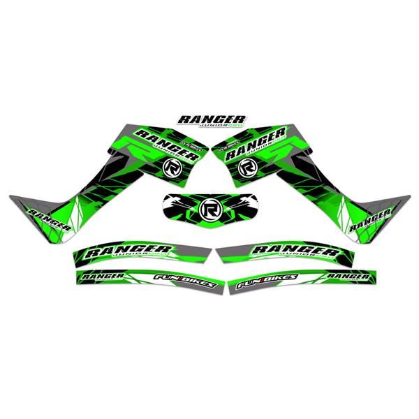 Funbikes Ranger Mini Quad Green 3M Sticker Kit