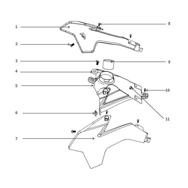 Funbikes MXR Dirt Bike Tank Scoop Clip