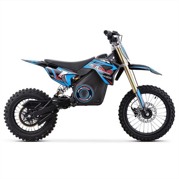 FunBikes MXR 1600w 48v Lithium Electric Motorbike 14/12 68cm Blue Kids Dirt Bike