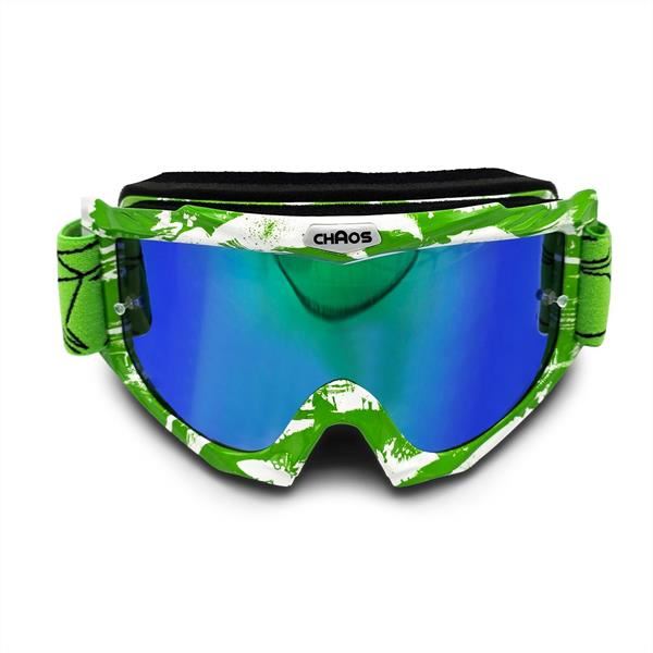 Chaos Kids MX Goggles Green Black