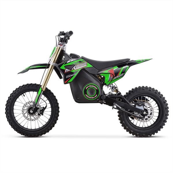 FunBikes MXR 1600w 48v Lithium Electric Motorbike 14/12 68cm Green Kids Dirt Bike