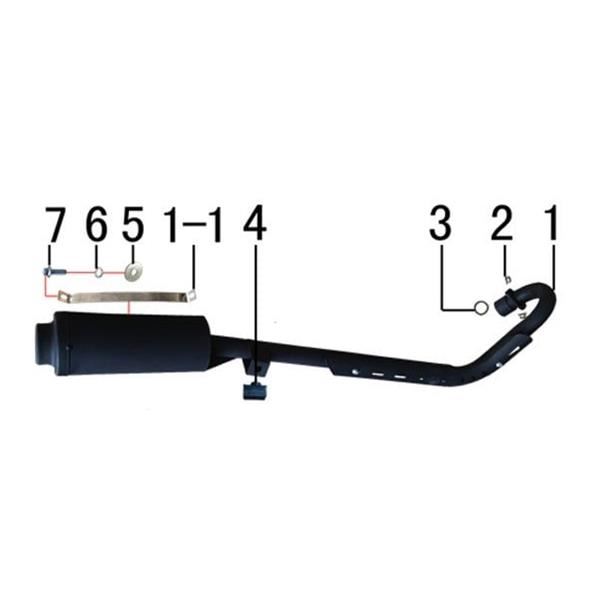 M2R KX110F Pit Bike Exhaust