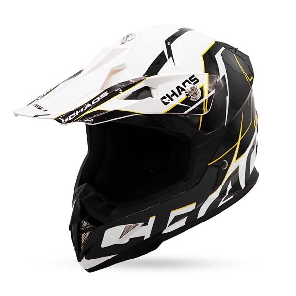 Chaos CS-1 Adult Motocross Crash Helmet White