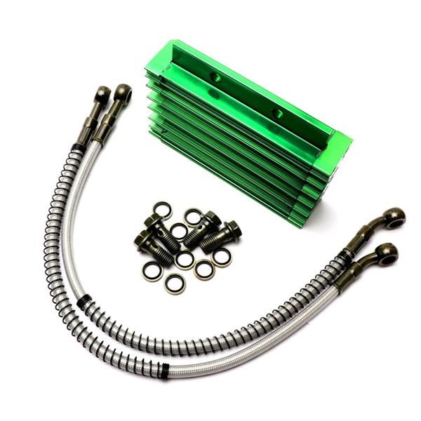 Pit Bike Oil Cooler Kit Green