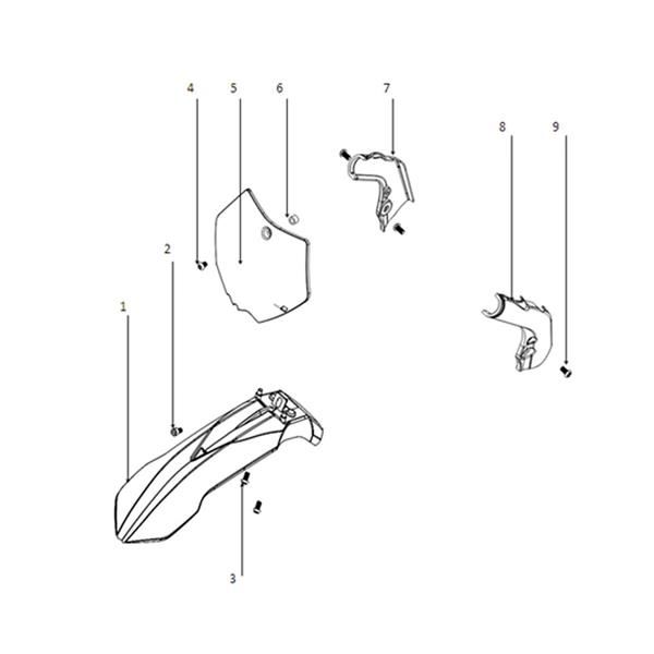 Funbikes MXR Dirt Bike Front Mudguard To Under Clamp Bolt