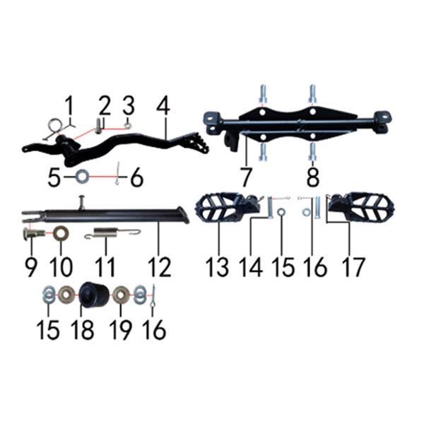 M2R KXF125 Pit Bike Foot Peg Return Spring
