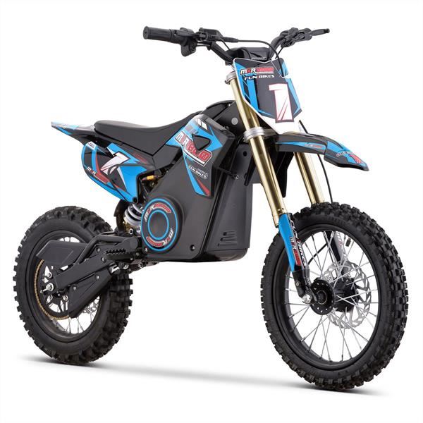 FunBikes MXR 1600w 48v Lithium Electric Motorbike 14/12 68cm Blue Kids Dirt Bike
