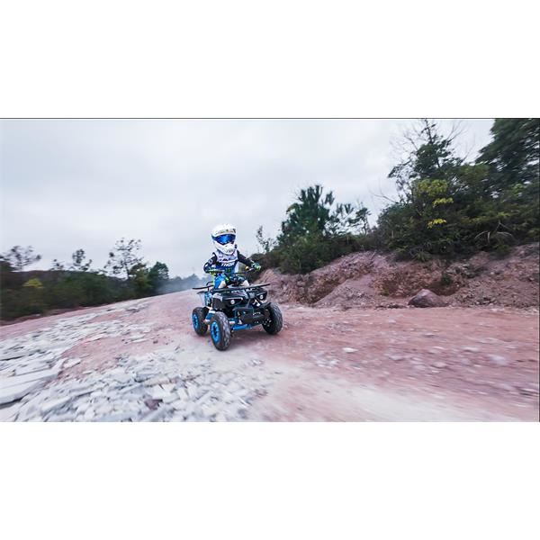 Funbikes Ranger 50cc Premium Nardo Grey Blue Kids Mini Petrol Quad Bike