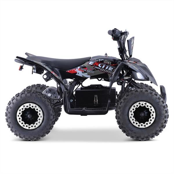Excite 1000w Grey Kids 2023 Premium Electric Mini Quad Bike 