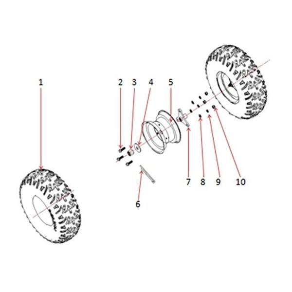 Funbikes T-Max Quad Bike Rear Wheel Lock Nut