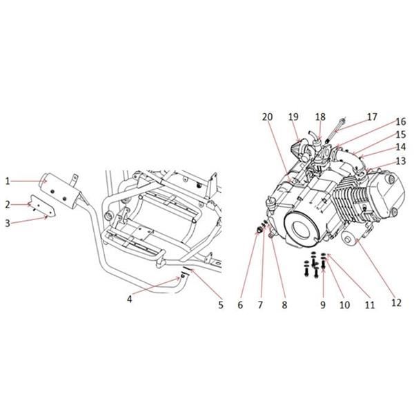 Funbikes T-Max Quad Bike Engine Rear Bolt