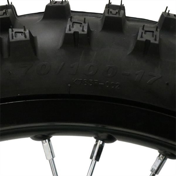 Pit Bike Green CNC Wheel Set with Kenda Tyres & SDG Hubs - 17''F / 14''R