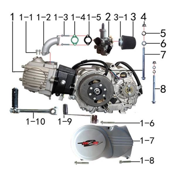M2R KX110F Pit Bike Carburetor