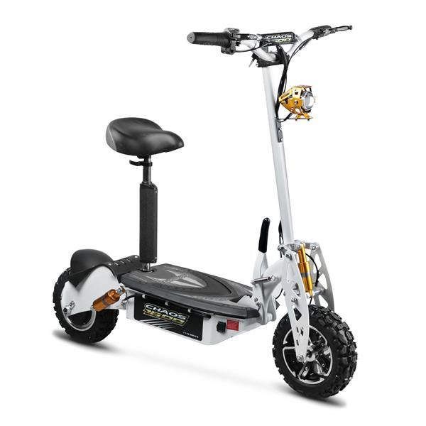 Chaos 1600w 48v SLA Hub Drive White Off Road Electric Scooter