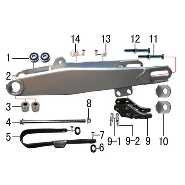M2R KX110F Pit Bike Chain Adjuster Bolt