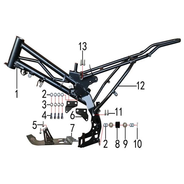 M2R KMX-R 160 Pit Bike Sub Frame Fixing Lower Bolt