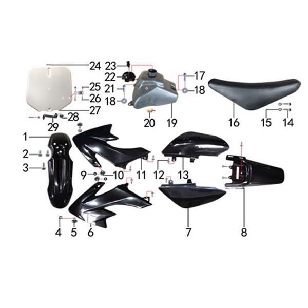 M2R KX110F Pit Bike Seat