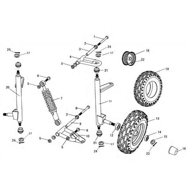 FunBikes Shark Front Suspension Strut Leg Left