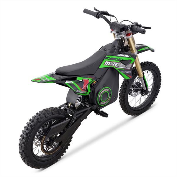 FunBikes MXR 1600w 48v Lithium Electric Motorbike 14/12 68cm Green Kids Dirt Bike